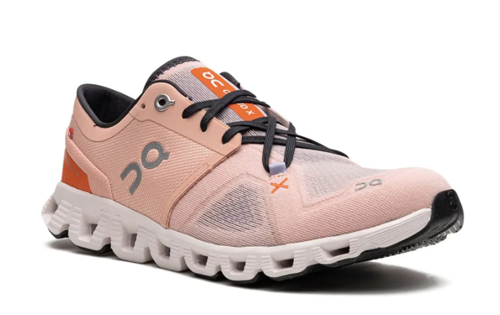 On Running Cloud X 3 Mesh Low Running Training Sneakers Rose/Sand Womens US 7